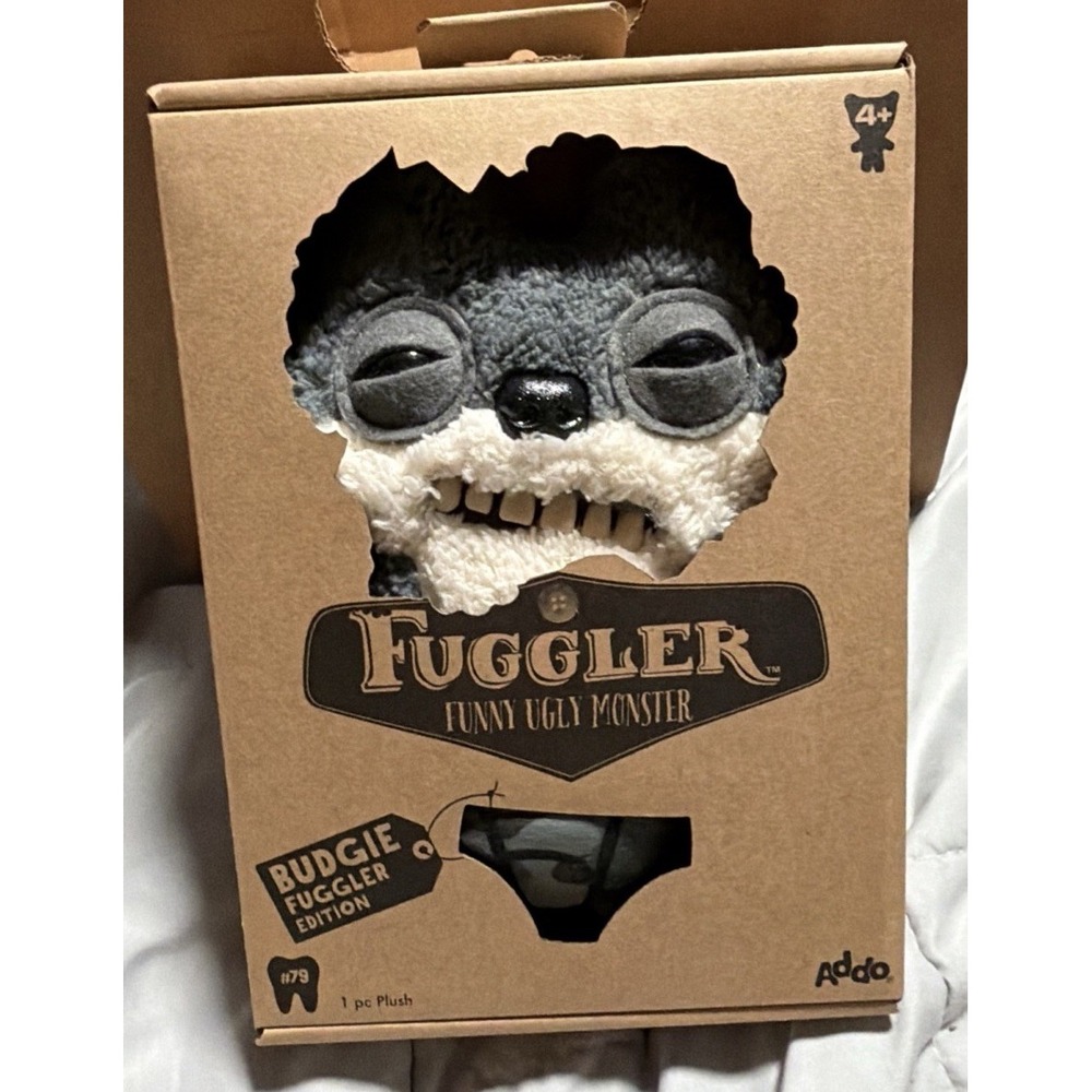 Budgie Fuggler Edition Funny Ugly Monster Sketchy Squirrel Grey New Plush